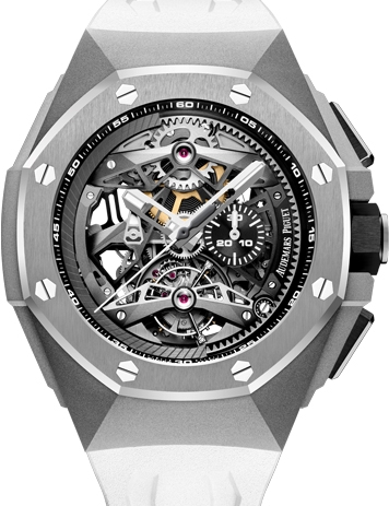 Audemars Piguet Replica Tourbillon Chronograph Openworked Selfwinding 26587TI.OO.D010CA.01 watch